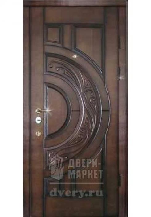 Дверь входная металлическая массив дуба 03 - наружная сторона - Фабрика дверей «Двери-Маркет»