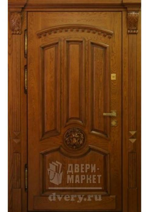 Дверь входная металлическая массив дуба 34 - наружная сторона - Фабрика дверей «Двери-Маркет»