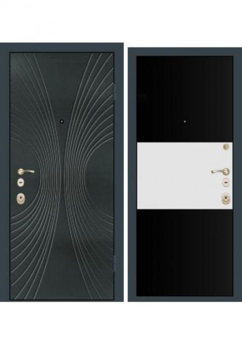 Входная дверь Д3 Белый глянец - 1НМ черный триплекс, Входная дверь Д3 Белый глянец - 1НМ черный триплекс