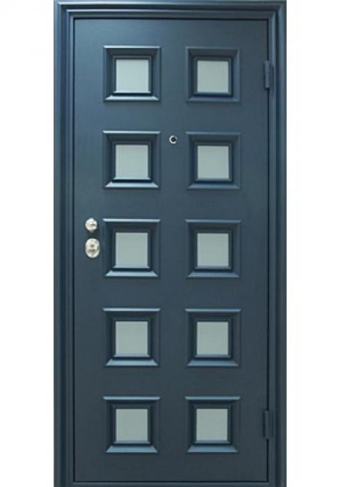 Дверь Сервис, Входная дверь Филенка разноцветная на металле - внешняя сторона 