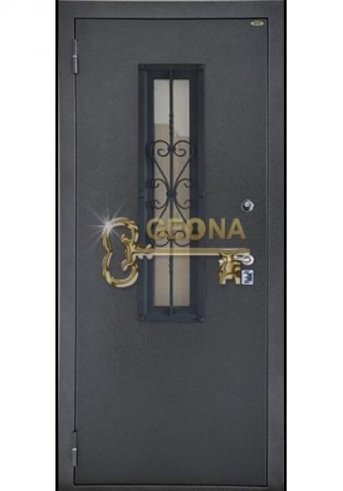 Входная стальная дверь со стеклопакетом  - Фабрика дверей «Geona»